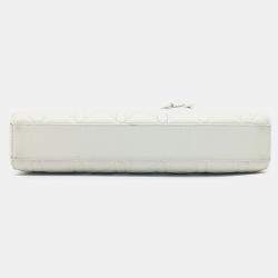 Pre Owned Dior White Leather D-JOY Medium