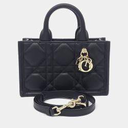 Pre Owned Dior Cannage Book Tote Bag Mini