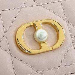 Pre Owned Dior Pink Leather Jolie Glycine Card Holder