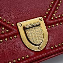 Pre Owned Dior Red Leather Diolamar shoulder bag