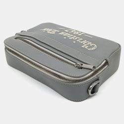 Pre Owned Dior Grey Leather Safari Messenger Bag