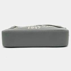 Pre Owned Dior Grey Leather Safari Messenger Bag