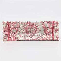 Pre Owned Dior Pink Canvas East West Book Tote Bag