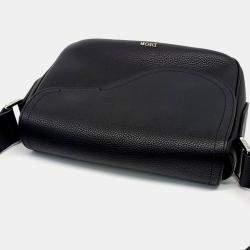 Pre Owned Dior Black Leather Saddle Mini Messenger Bag