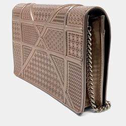 Pre Owned Dior Metallic Leather Diolamar Chain Crossbody Bag