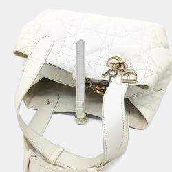 Pre Owned Dior White Leather Toujours Small