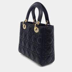 Pre Owned Dior Black Leather Lady Bag Small
