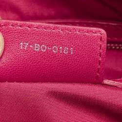 Pre Owned Dior Magenta Cannage Leather Granville Polochon Satchel