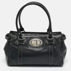 Pre Owned Dior Black Leather CD Satchel