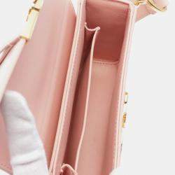 Pre Owned Dior Pink Leather 30 Montaigne Box Bag