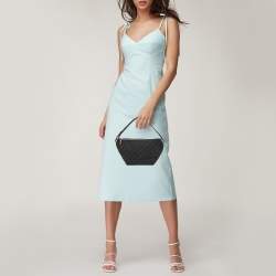 Pre Owned Dior Black Oblique Canvas and Leather Vintage Baguette Bag