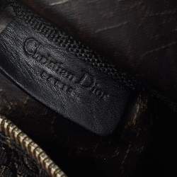 Pre Owned Dior Black Oblique Canvas and Leather Vintage Baguette Bag