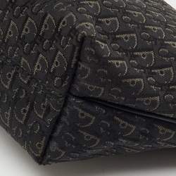 Pre Owned Dior Black Oblique Canvas and Leather Vintage Baguette Bag