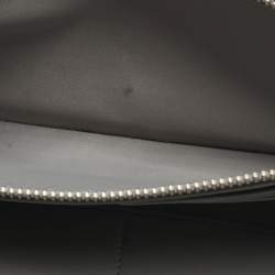 مملوكة مسبقًا Dior Grey Leather Diorama Wallet on Chain