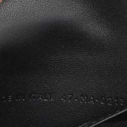 Pre Owned Dior Black Leather Petites Fleurs Embroidered Caro Glycine Wallet