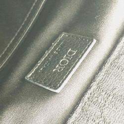 Pre Owned Christian Dior Dior Saddle Oblique Backpack Navy Canvas And Leather.