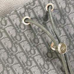 Pre Owned Christian Dior Dior Saddle Oblique Backpack Navy Canvas And Leather.