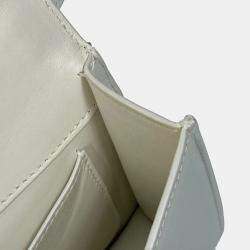 Pre Owned Christian Dior Montaigne 30 Pochette Pouch Shoulder Bag In White Leather