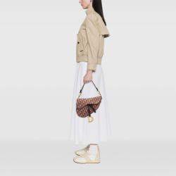 مملوكة مسبقًا حقيبة ديور سرج قماش مائل أحمر