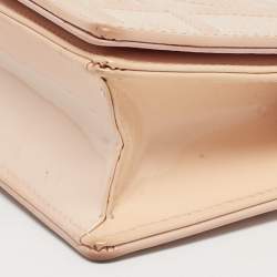 Pre Owned Dior Beige Microcannage Patent Leather Baby Diorama Bag