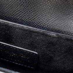 Pre Owned Dior Saddle Bag Black Leather Size Mini
