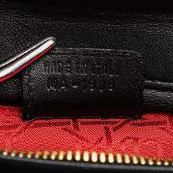 Pre Owned Dior Black Large Lambskin Cannage Lady Dior