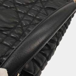 Pre Owned Christian Dior Black Lambskin Cannage Handbag 15-BO-0160