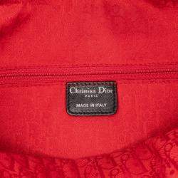 Pre Owned Dior Black Large Lambskin Cannage Lady Dior