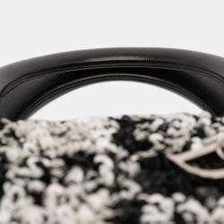 Pre Owned Dior Black Medium Lambskin Sequin Embellished Lady Dior