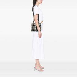 Pre Owned Dior Black Medium Lambskin Sequin Embellished Lady Dior