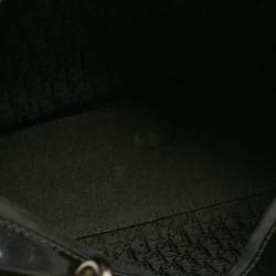 Pre Owned Dior Charcoal Black Cannage Patent Leather Large Lady Dior Tote