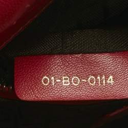 Pre Owned Dior Red Cannage Leather Mini Lady Dior Tote