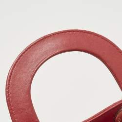 Pre Owned Dior Red Cannage Leather Mini Lady Dior Tote
