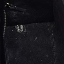 Pre Owned Dior Black Cannage Patent Leather Medium Lady Dior Tote