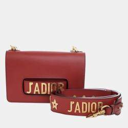 Pre Owned Dior Red Medium Smooth Calfskin JAdior Chain Flap