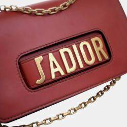 Pre Owned Dior Red Medium Smooth Calfskin JAdior Chain Flap