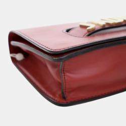 Pre Owned Dior Red Medium Smooth Calfskin JAdior Chain Flap