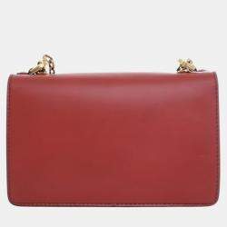 Pre Owned Dior Red Medium Smooth Calfskin JAdior Chain Flap