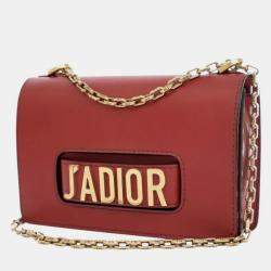 Pre Owned Dior Red Medium Smooth Calfskin JAdior Chain Flap