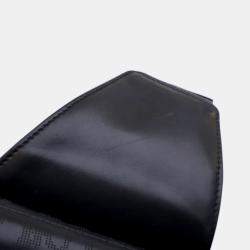 Pre Owned Dior Black Oblique Perforated Calfskin Galaxy Saddle Bag