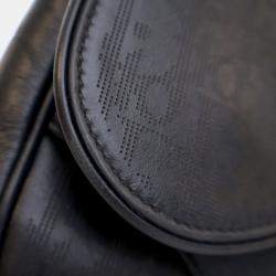 Pre Owned Dior Black Oblique Perforated Calfskin Galaxy Saddle Bag