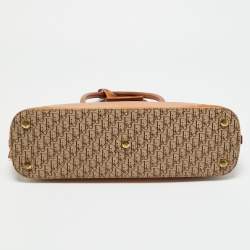 Pre Owned Dior Tan/Beige Oblique Canvas and Leather Street Chic Dome Bag