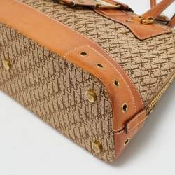 Pre Owned Dior Tan/Beige Oblique Canvas and Leather Street Chic Dome Bag
