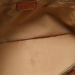 Pre Owned Dior Tan/Beige Oblique Canvas and Leather Street Chic Dome Bag