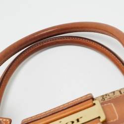 Pre Owned Dior Tan/Beige Oblique Canvas and Leather Street Chic Dome Bag