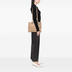 Pre Owned Dior Brown Large Lambskin Cannage Lady Dior