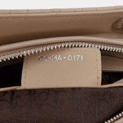Pre Owned Dior Brown Large Lambskin Cannage Lady Dior