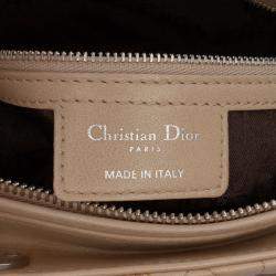 Pre Owned Dior Brown Large Lambskin Cannage Lady Dior