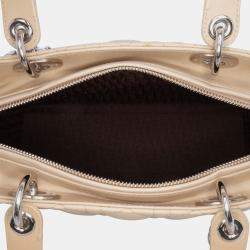 Pre Owned Dior Brown Large Lambskin Cannage Lady Dior