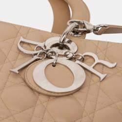Pre Owned Dior Brown Large Lambskin Cannage Lady Dior